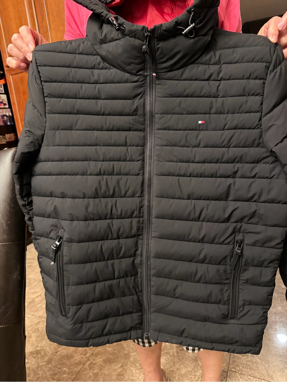 Tommy Hilfiger Black Quilted Hooded Puffer jacket